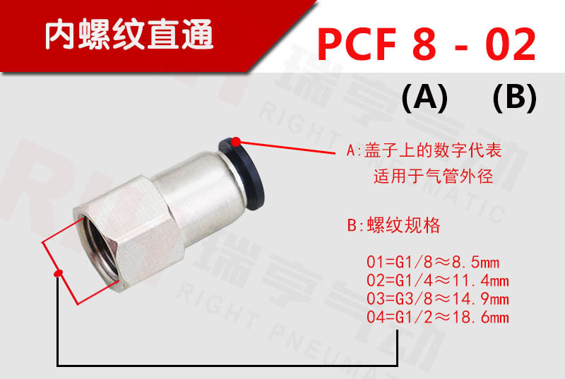 PCF内螺纹直通